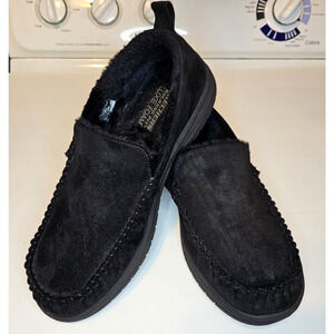 Skechers Men's Murette Ghetti Moccasin Black Slippers Size 11 (204638)